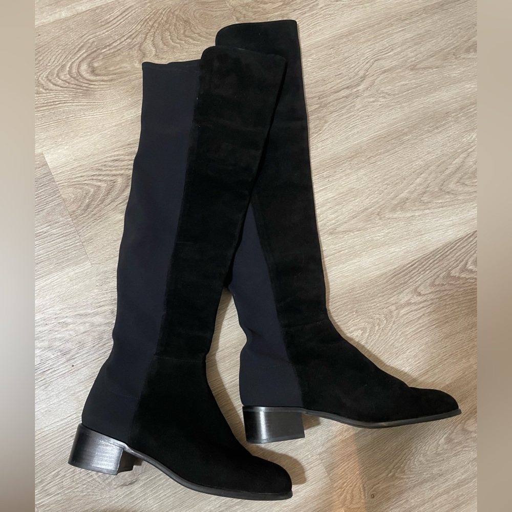 Stuart Weitzman 5050 Over the Knee Boots in black suede